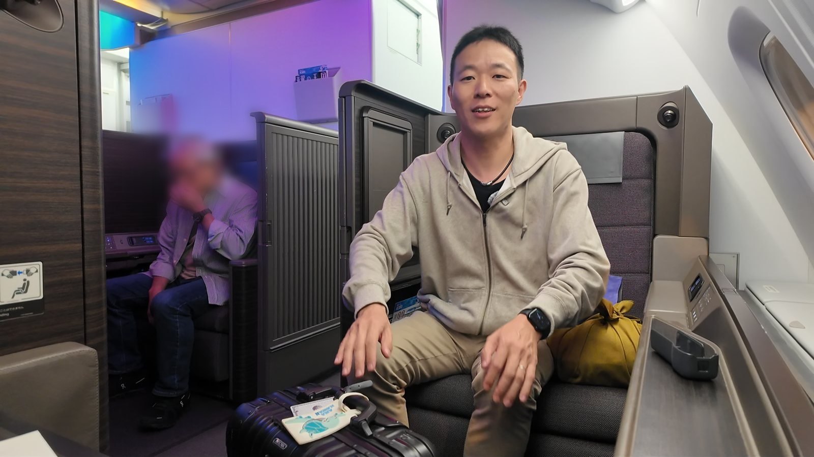 A380フライングホヌのファーストクラス。ここが今回の座席02Aです